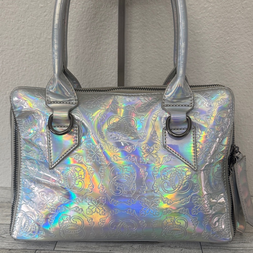 Sharif Holographic Iridescent Satchel - Silver Shift - Picture 3 of 14